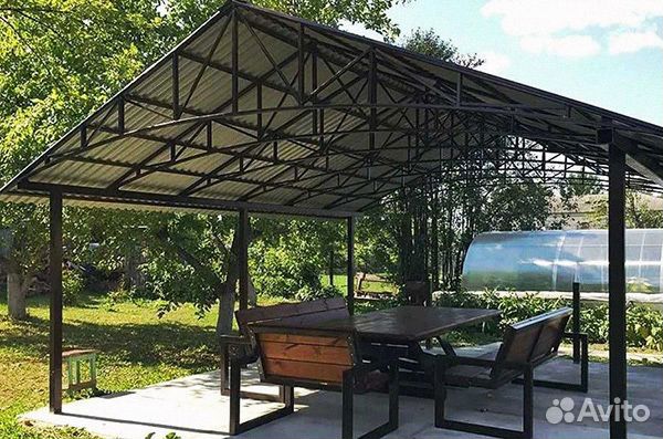 Монтаж навесов