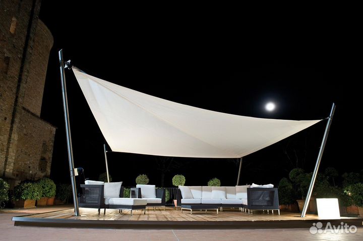 Теневые паруса, навесы, тенты из пвх на заказ