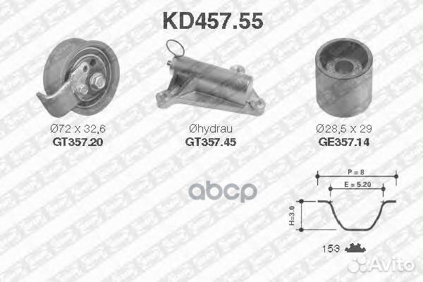 KD457.55 Комплект ремня грм VAG A4/A6/passat 1