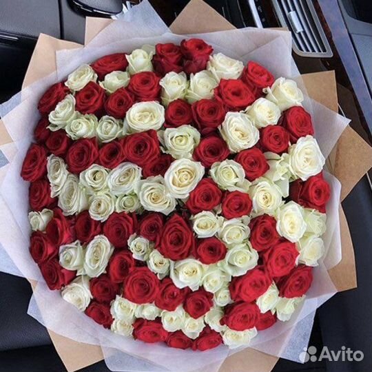 101 роза 51 25 15 Доставка цветы розы букеты