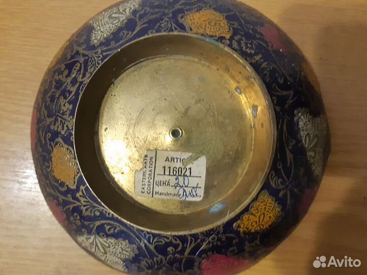 Ваза конфетница, латунь