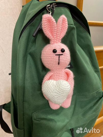 Зайка брелок ручной работы. Подарок на 8 марта