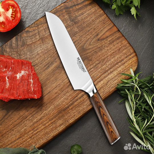 Кухонный шеф нож Сантоку