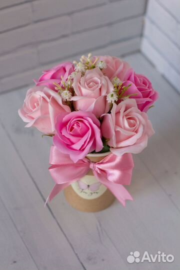 Букет из мыльных роз