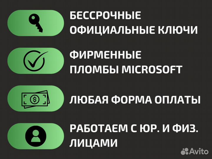Windows 10 PRO Карта. Лицензия