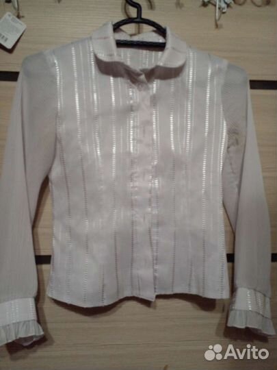 Блузка школьная.Джемпер.Джинсы для девочки.128-140