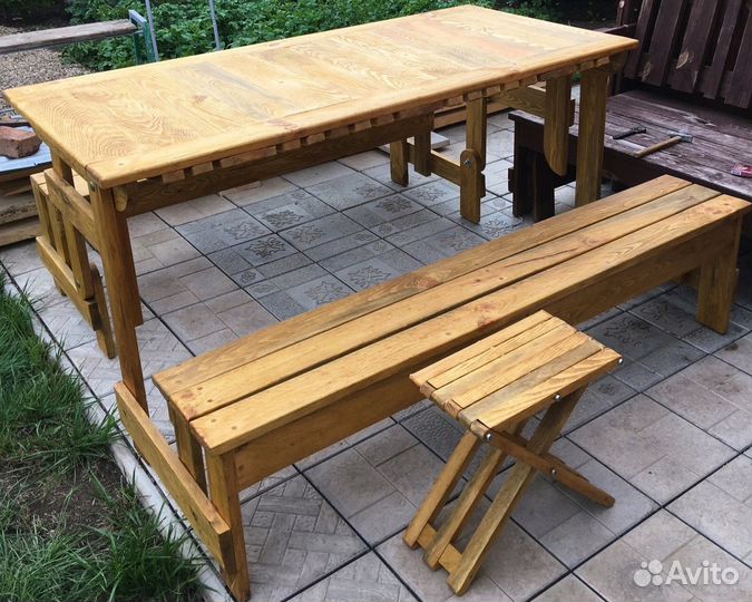 Скамейка трансформер + складной табурет