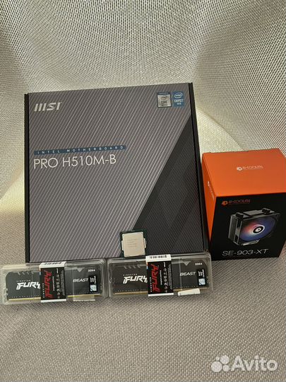 Комплект i5 10400f + h510 + 16gb + кулер