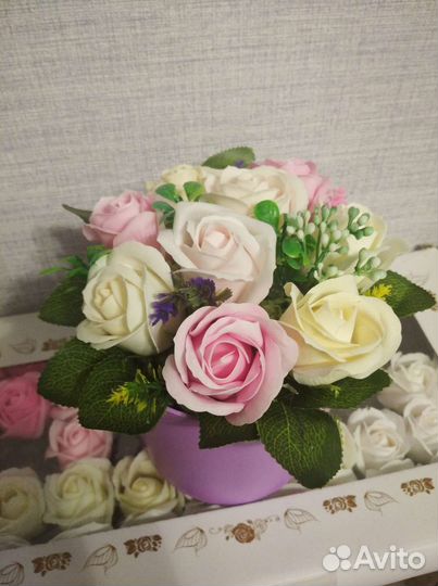 Букет цветов, композиция, мыльные розы в наличии