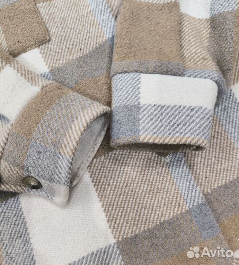 Рубашка в клетку тёплая оверсайз