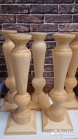 Подсвечник деревянный 34 см