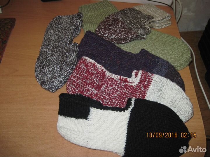 Носки вязаные взрослые и детские