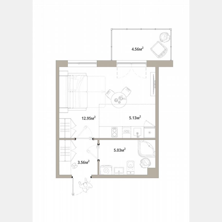 Квартира-студия, 28 м², 9/12 эт.