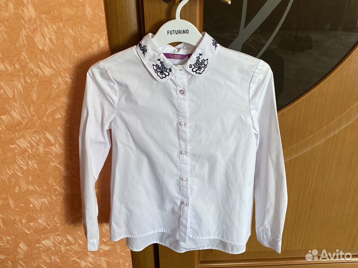 Рубашка школьная для девочки 134