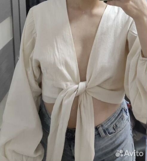 Блузка топ летняя укороченная