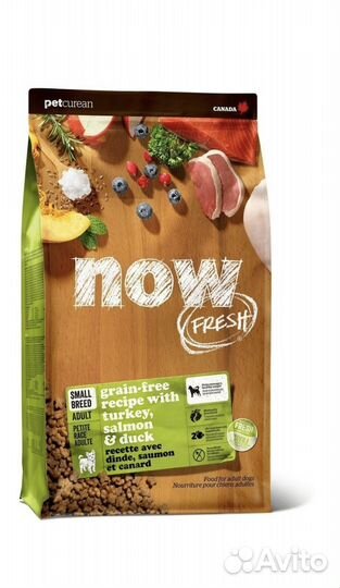 Корм для собак now fresh