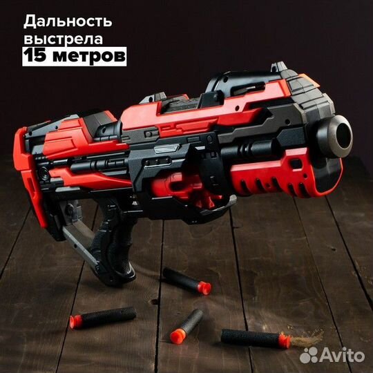 Автоматический бластер rotor GUN, стреляет мягкими пулями, 10 пуль в комплекте, дальность выстрела 1