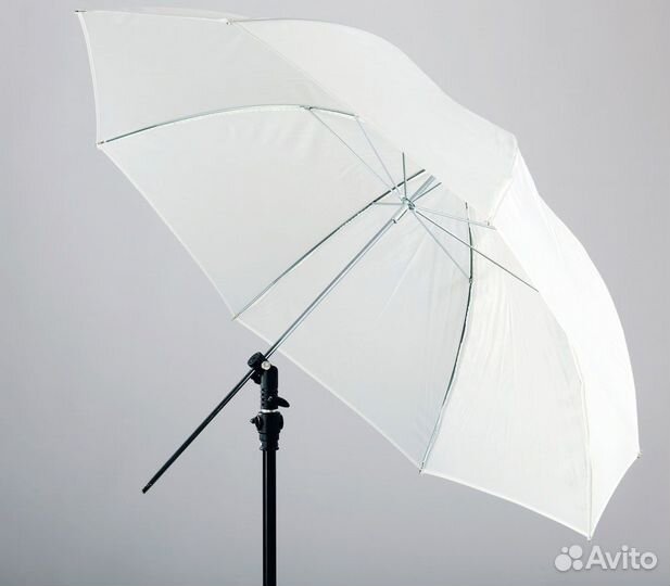 Белый зонт на просвет, по куполу 130 см