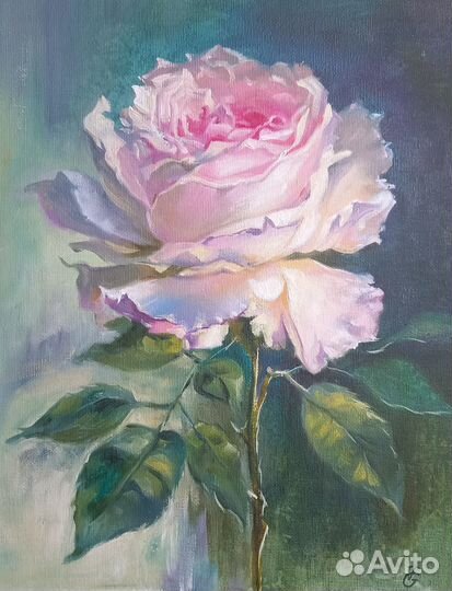 Картина маслом розы