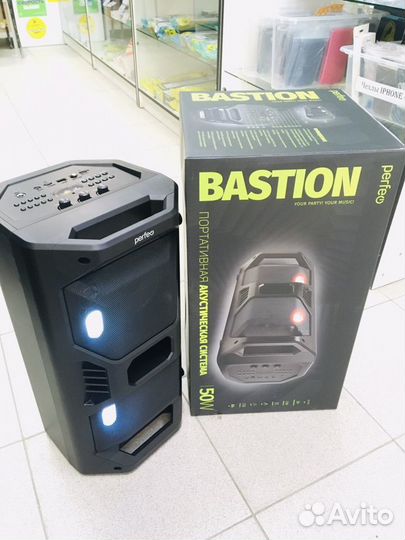 Блютуз колонка c хорошим басом 50 вт bastion