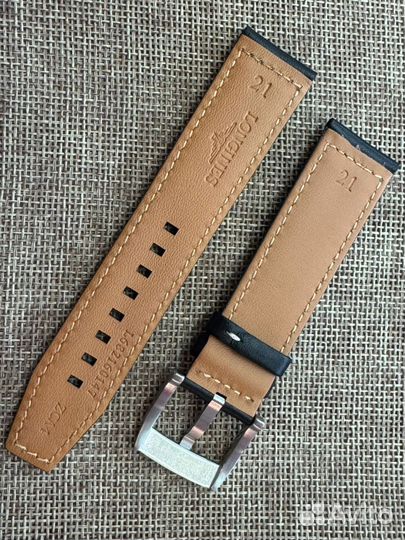 Ремешок Longines 21-20 мм кожа чёрная