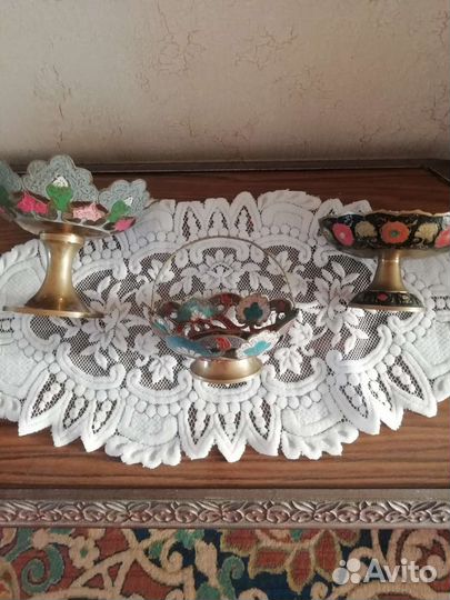 Ваза (конфетница) латунь Индия