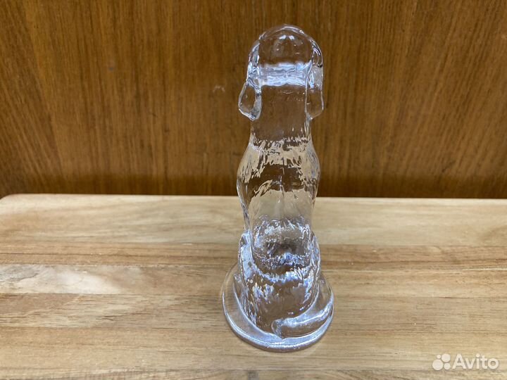 Фигурка, статуэтка, ледяная собачка, стекло