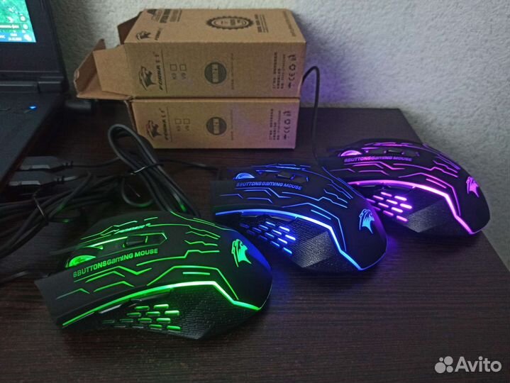 Игровая мышь геймерская Forka тихие клики новые