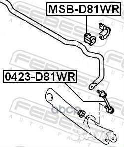Втулка заднего стабилизатора D22 msbd81WR Febest
