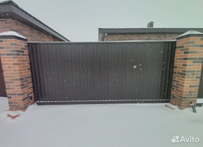 Откатные ворота для дачи 4,4*2,1м