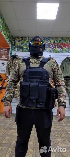 Тактический Плитник Разгрузка 5 Магазинов Черный