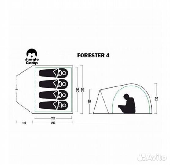 Палатка Jungle Camp Forester 4