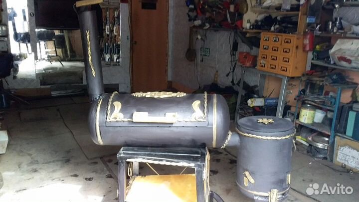 Мангал+коптильня+казан