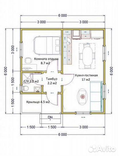 Каркасный дом 6х6 утепление 150мм