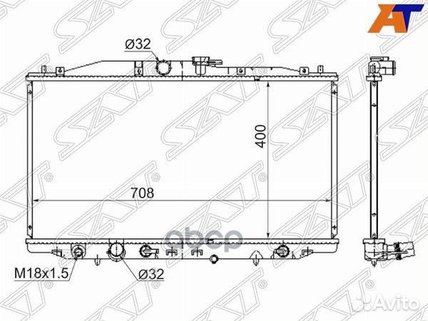 Радиатор Honda Accord 02-08 HD0003-CL Sat