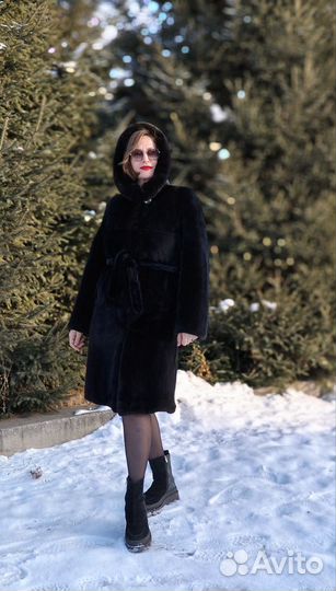 Продам роскошную черную норковую шубу 46-48 размер