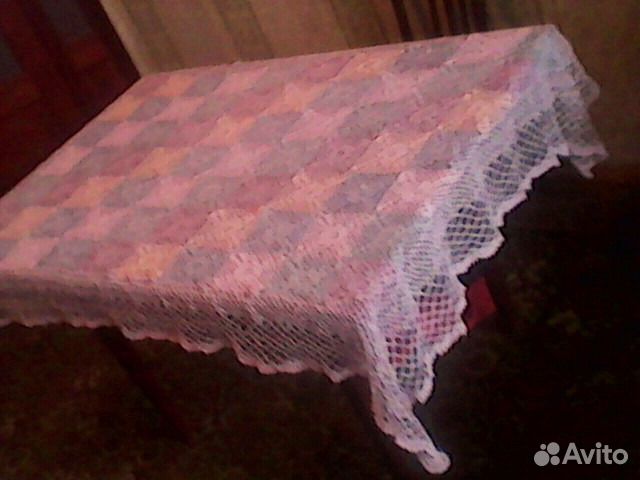 Скатерть вязанная, платки-шали