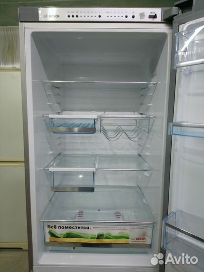 Холодильник бу Bosch серебристый с гарантией