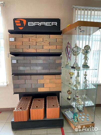 Кирпич облицовочный баварская кладка гладкий Braer