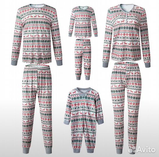 Новогодние пижамы family look