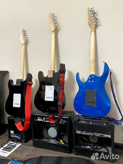Электрогитара с комбиком комплект + аксессуары