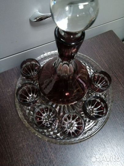 Графин, 6 стопок, поднос, СССР 1950 - 60 года