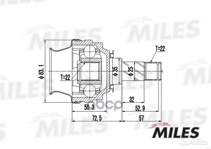ШРУС opel astra/corsa/kadett/vectra 1.3-1.7D 79-98