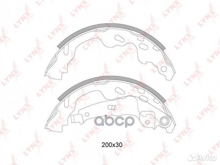 Колодки тормозные барабанные зад BS7526 LYN