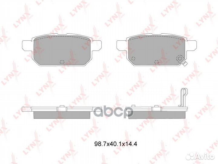 Колодки тормозные дисковые зад BD7314 lynxauto