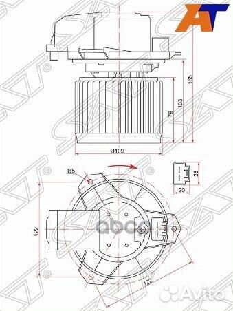 Мотор отопителя салона hino 300 24V 13- ST-8710