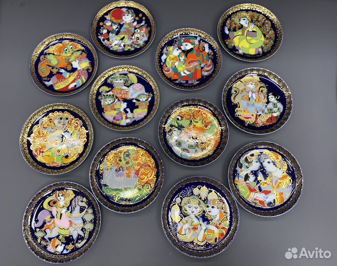 Коллекция все 12 тарелок Rosenthal лампа алладина