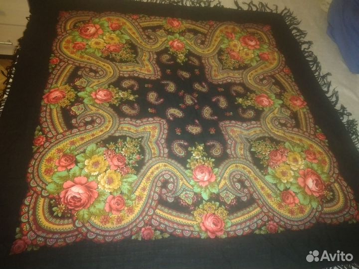 Павловопосадский платок шерсть