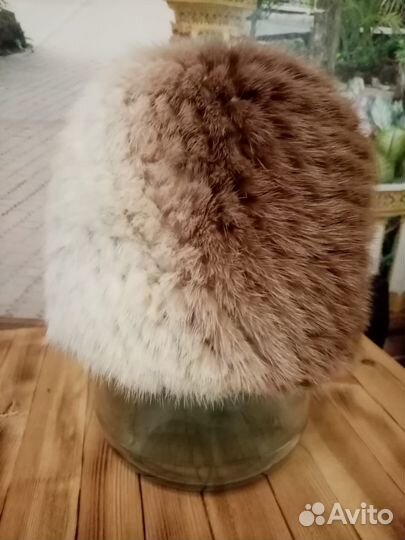 Цигейковая шапка с козырьком