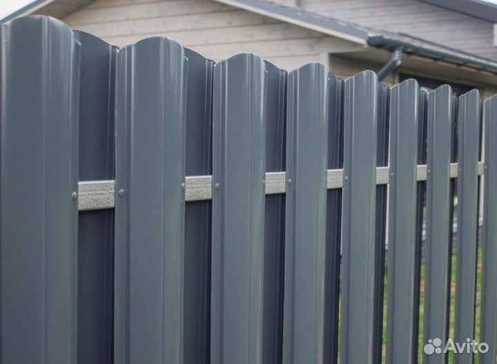 Металлический штакетник, евроштакетник